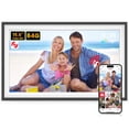 thumbnail image 1 of 64GB Frameo Digital Picture Frame, TEMASH 15.6 Inch Large Digital Photo Frame WiFi, 1920*1080 FHD IPS Touchscreen Auto Rotate, Easy to Share Photos Videos, Black with White Mat, 1 of 11