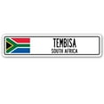 thumbnail image 1 of TEMBISA SOUTH AFRICA Street Sign South African flag city country road wall gift, 1 of 5