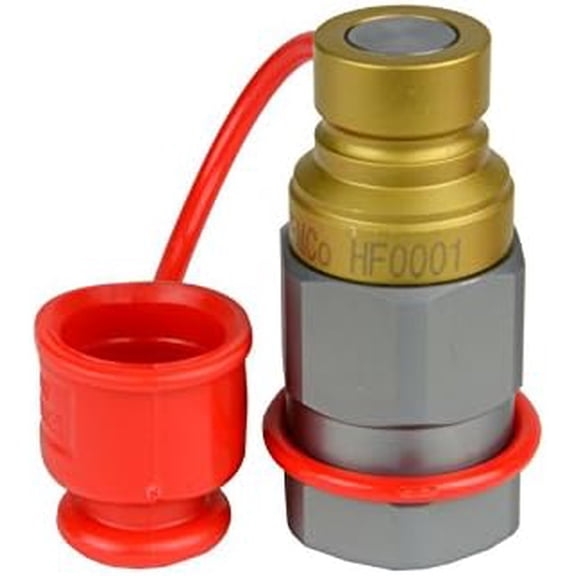 TEMCo 1/2" Female NPT Thread 1/2" Body Male Hydraulic Coupler ISO 16028 Flat Face Quick Connect - HF0001$$Plumbing & HVAC