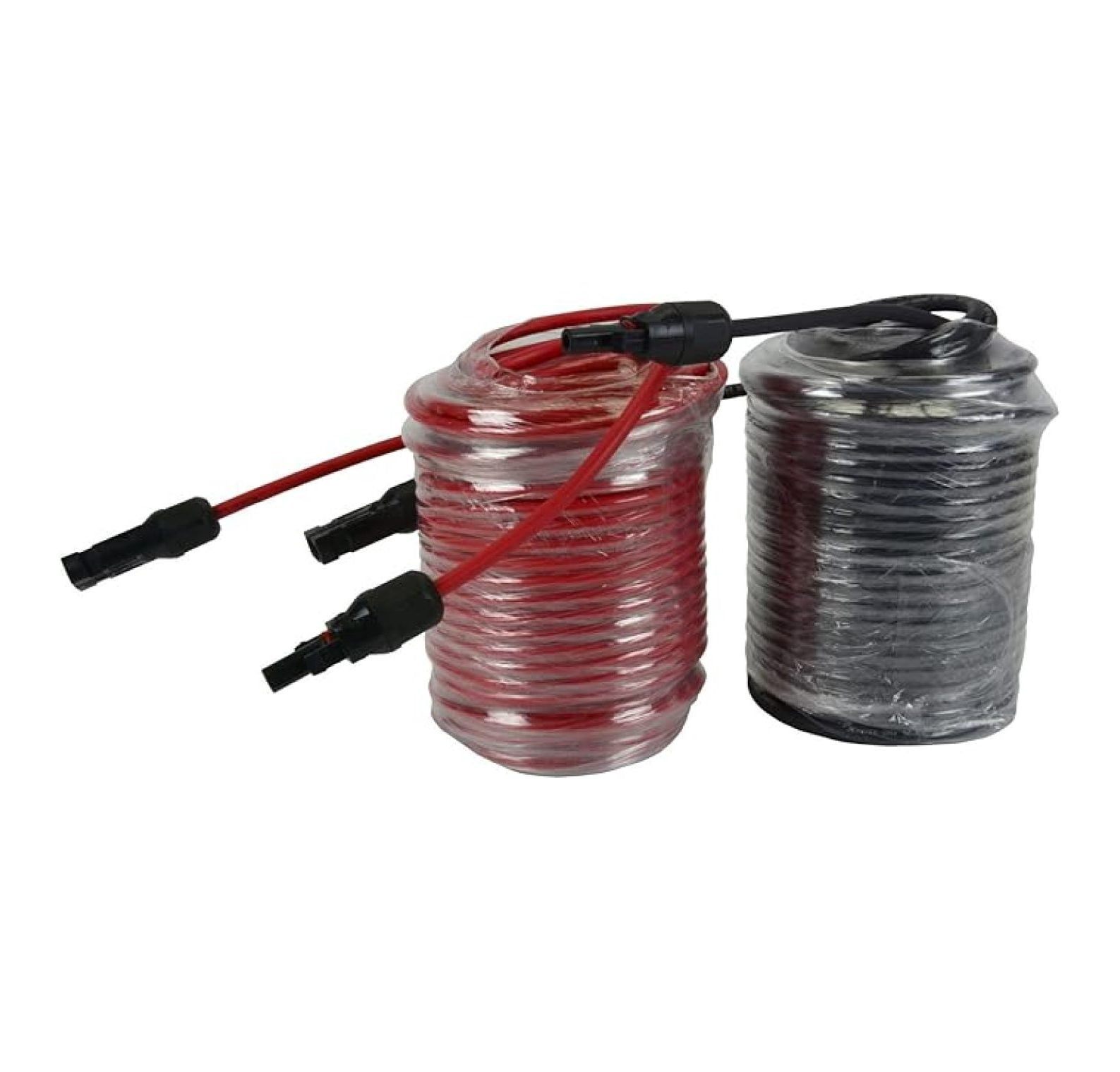 TEMCo 100' Red + 100' Black 10 AWG/Gauge Solar Panel Extension Cable with M/F Solar Connector Ends (Variety of Lengths Available)