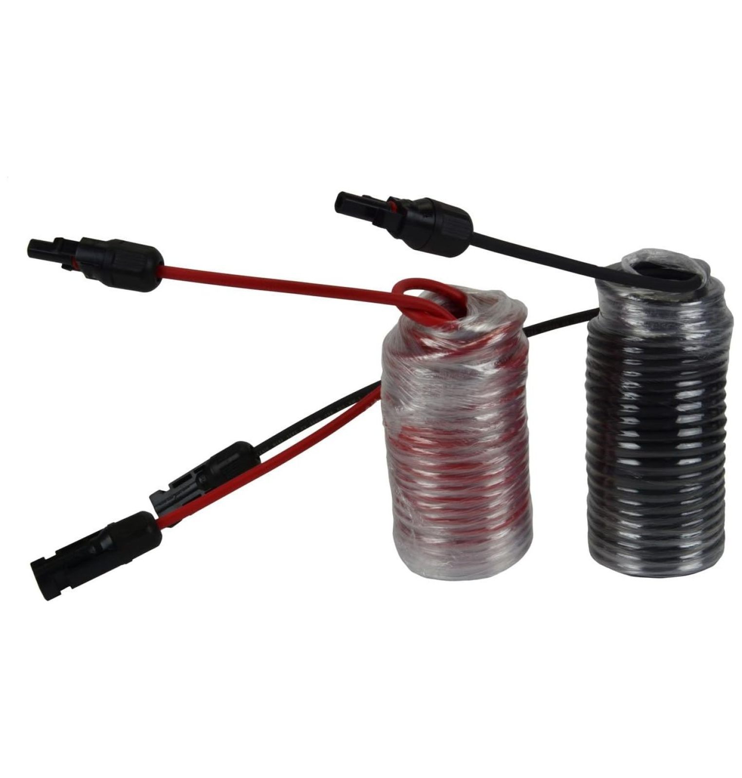 TEMCo 25' Red + 25' Black 12 AWG/Gauge Solar Panel Extension Cable with M/F Solar Connector Ends (Variety of Lengths Available) 12 AWG Solar Cable 25 Feet Black + 25 Feet Red