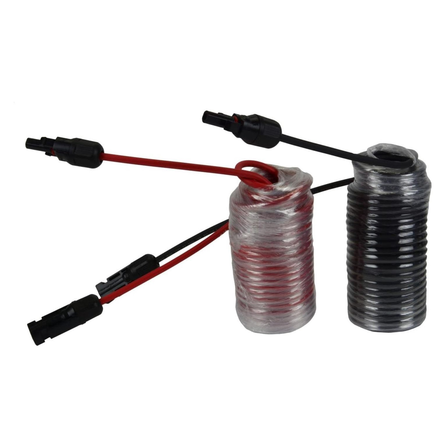 TEMCo 25' Red + 25' Black 12 AWG/Gauge Solar Panel Extension Cable with M/F Solar Connector Ends (Variety of Lengths Available)