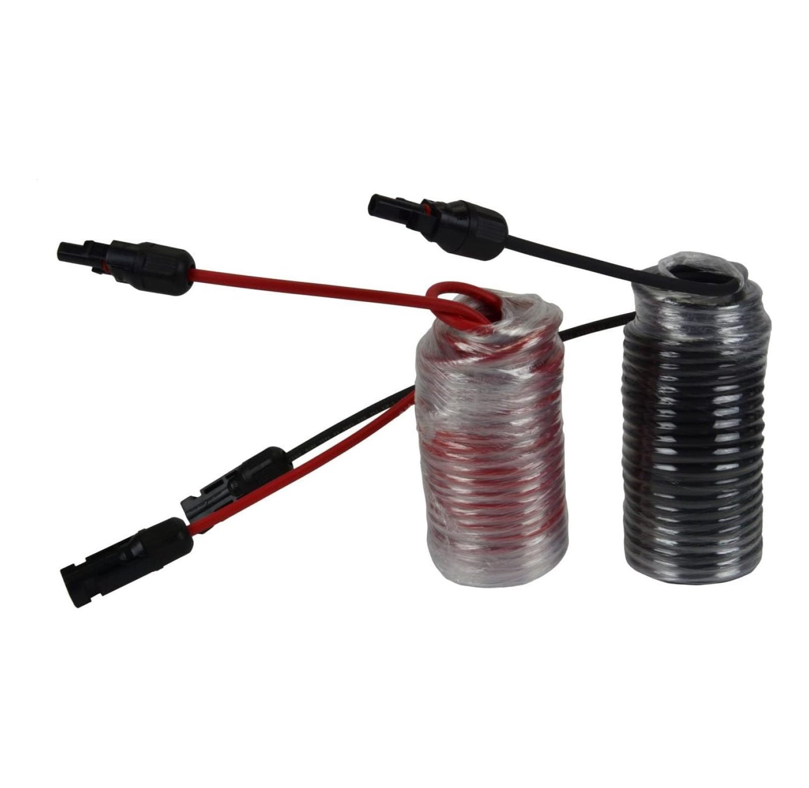 TEMCo 25' Red + 25' Black 12 AWG/Gauge Solar Panel Extension Cable with M/F Solar Connector Ends (Variety of Lengths Available) 12 AWG Solar Cable 25 Feet Black + 25 Feet Red