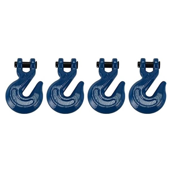 TEMCo 4 Lot 1/2" Chain Grab Hook Pin Clevis Rigging Tow Transport Truck Trailer Grade 70