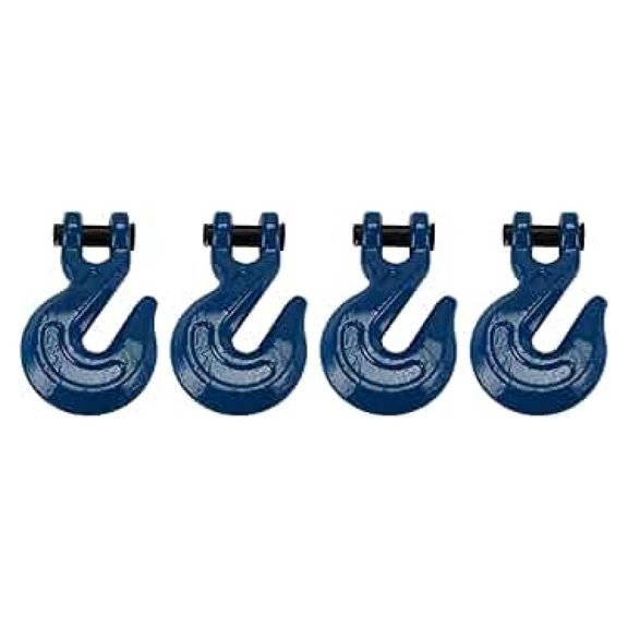 TEMCo 4 Lot 1/2" Chain Grab Hook Pin Clevis Rigging Tow Transport Truck Trailer Grade 70