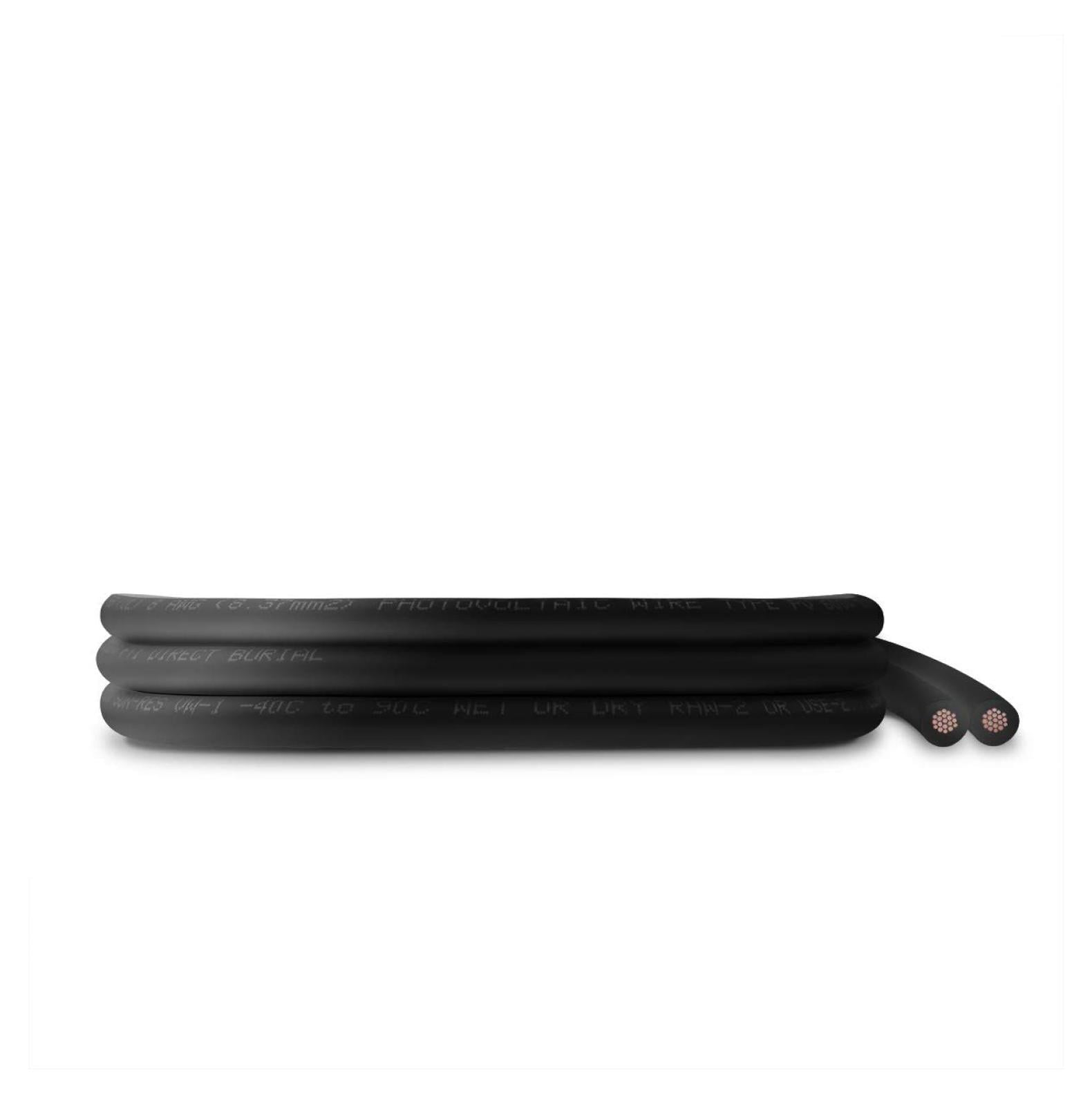 TEMCo 8 AWG/Gauge Solar Cable - Made in The USA 25 Feet Black (Variety of Lengths Available)