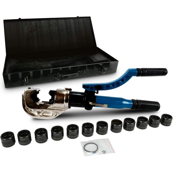 TEMCo TH0034 Hydraulic Lug Crimping Tool for 4ga-750 MCM Electrical Wire & Cable