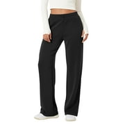 TEMOFON Women's Wide Leg Sweatpants with Pockets High Waisted Lounge Pants Casual Drawstring Athletic Joggers