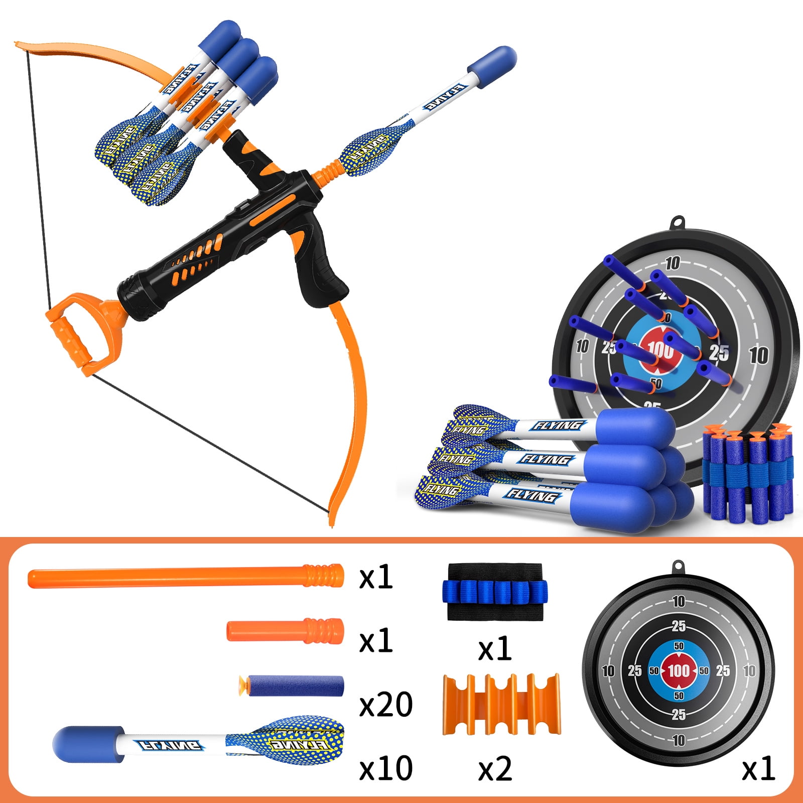 TEMI Bow And Arrow Set For Kids 812, Kids Foam Bow Arrow Archery Set