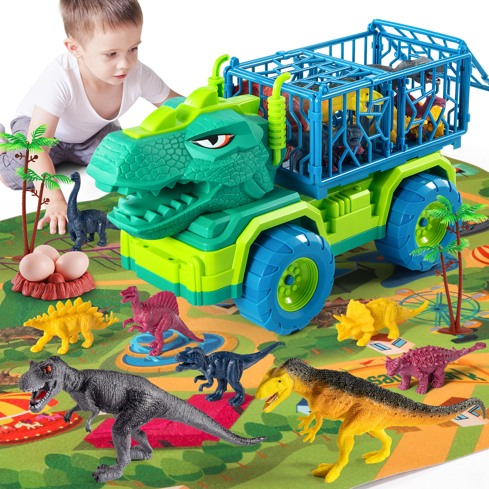 Kid Connectio Dino Transporter 3 pc Box