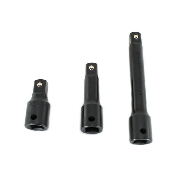 TEMO 1/2 Inch (13 mm) Drive Impact Extension Bar Set, Cr-V, 3 pc 2, 3, 5 Inch Length