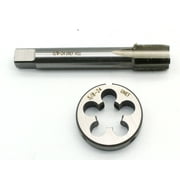 TEMO 1/2 inch-28 UNEF Tap and Die Set High Speed Steel 1/2 inch x 28 Right Hand Thread Tap and Round Die
