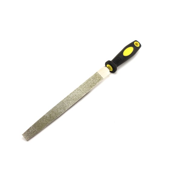 TEMO 10 Inch (25 cm) Long Diamond Coated Flat File Grit 60 Coarse