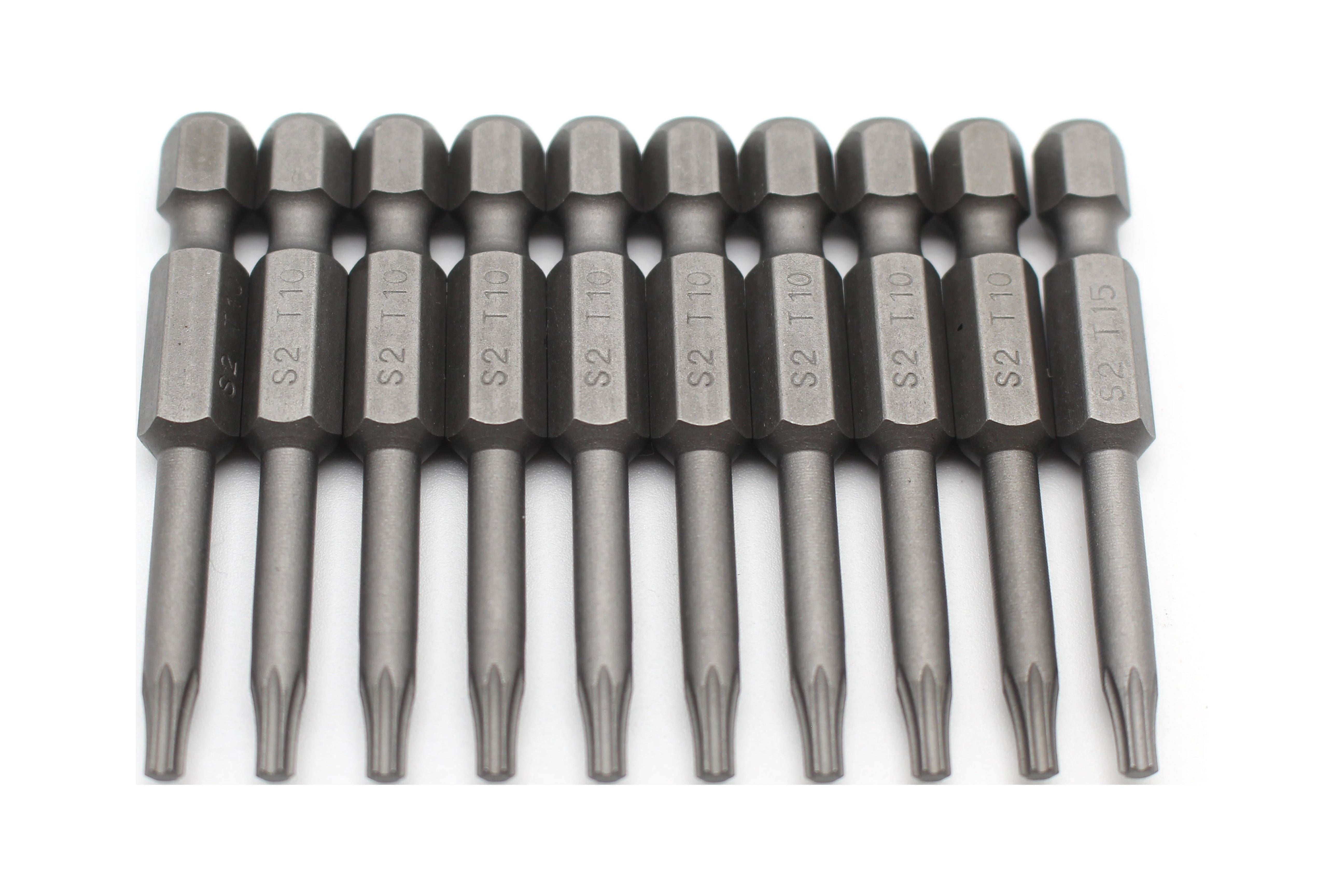 TEMO 10 Piece T10 Torx Star 6 Point Reduced Round Shaft Screwdriver ...