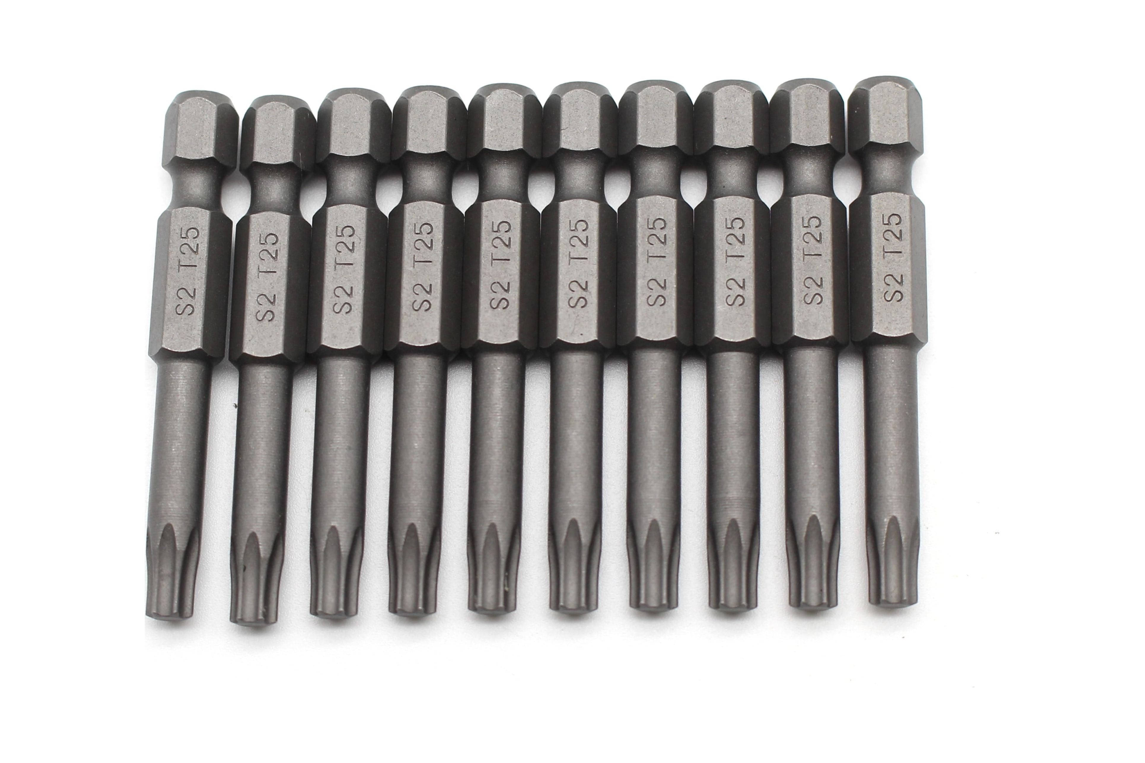 TEMO 10 Piece T25 Torx Star 6 Point Reduced Round Shaft Screwdriver ...