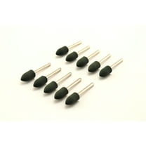 TEMO 10 pc 8 mm (5/16 Inch) Bullet Rubber Rotary Tool Polishing Burr with 3 mm (1/8 Inch) Shank for Dremel and Compatible