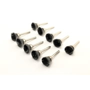 TEMO 10 Pc Carbon Steel Bristle 1/2 inch Cup Wire Brush with 1/8 inch Shank for Dremel and Rotary Tools on Rust Removal, Corrosion and Scrub Surfaces
