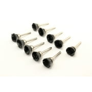 TEMO 10 pc Carbon Steel 1/2 Inch 13 mm Cup Wire Brushes #442 with 1/8 Inch 3 mm for Dremel and Compatible Rotary Tool