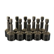 TEMO 10 pc Impact Ready 1/2 Inch 13 mm Magnetic Nutsetter Set