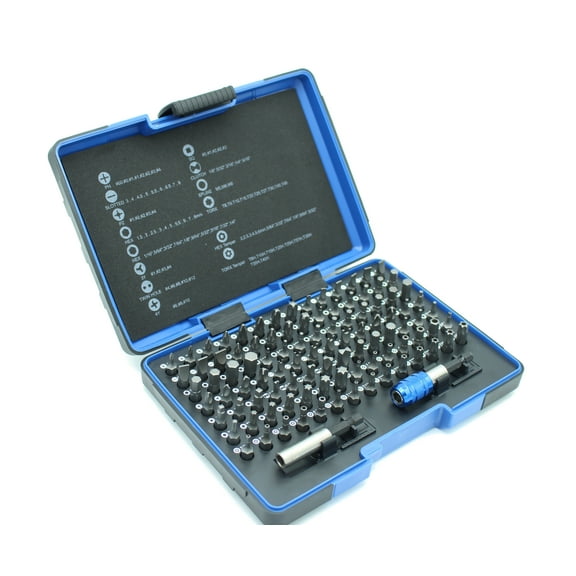 TEMO 100 Piece Impact Ready Security Bits Screwdriver Set Kit with 2 Quick Chucks