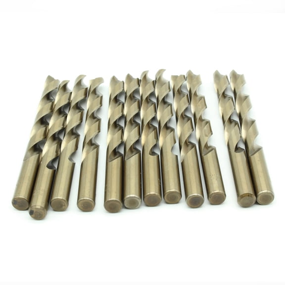 TEMO 12 pc 15/32" Cobalt 135 Degree Jobber Length Twist Drill Bit 5.75" Length