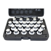 TEMO 20 pc Wheel Lock Lugnut Anti-Theft Screw Lug Nut Removal Key Socket Set for Bmw