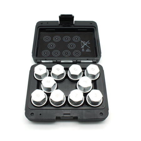 TEMO 20pc Anti-Theft Wheel Lug Nut Removal Socket Key for Land Rover