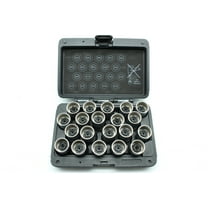 TEMO 20pc Anti-Theft Wheel Lug Nut Removal Socket Key for Volve Set B