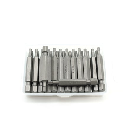 TEMO 25 pc 1/8 Inch Hex 2 Inch (50 mm) Screwdriver Insert Bits