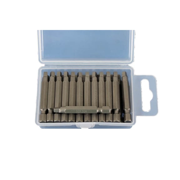 TEMO 25 pc #3 Square Robertson 2 Inch (50 mm) Screwdriver Insert Bits