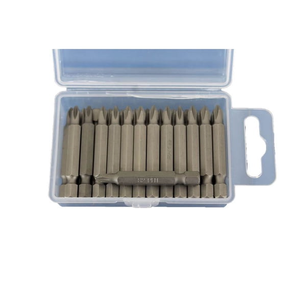 TEMO 25 pc PH1 Impact Ready Phillips 2 Inch (50 mm) Screwdriver Insert Bits Hex Shank