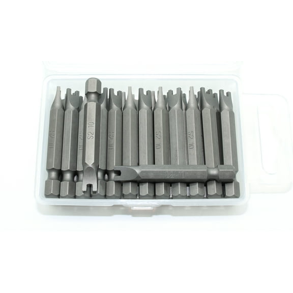 TEMO 25 pc Spanner #10 2 Inch (50 mm) Screwdriver Insert Bits