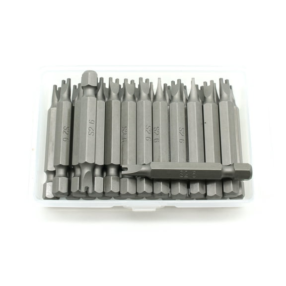 TEMO 25 pc Spanner #6 2 Inch (50 mm) Screwdriver Insert Bits