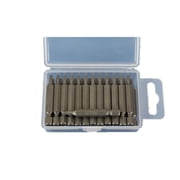 TEMO 25 pc T10H Tamper Proof Security Torx 6 point 2 Inch 50 mm Screwdriver Insert Bits