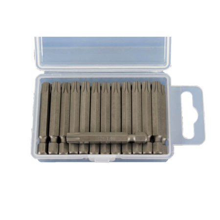 TEMO 25 pc T40 Torx 6 point 2 Inch (50 mm) Screwdriver Insert Bits