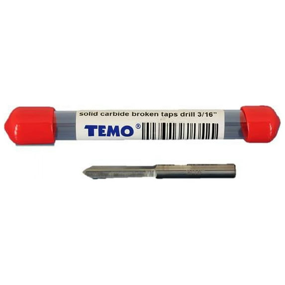 TEMO 3/16 Inch (4.8 mm) Solid Carbide Broken Taps Drill Extractor