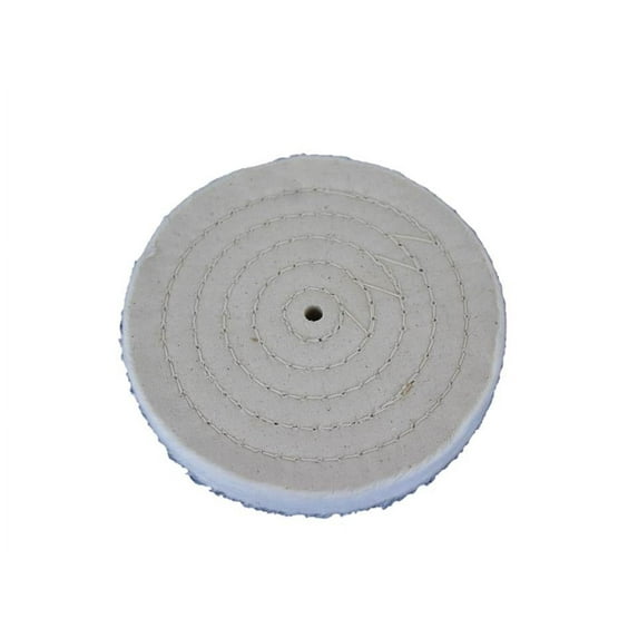 TEMO 6 Inch (150 mm) 80 Ply Spiral Sewn Buffing and Polishing Wheel Extra Thick