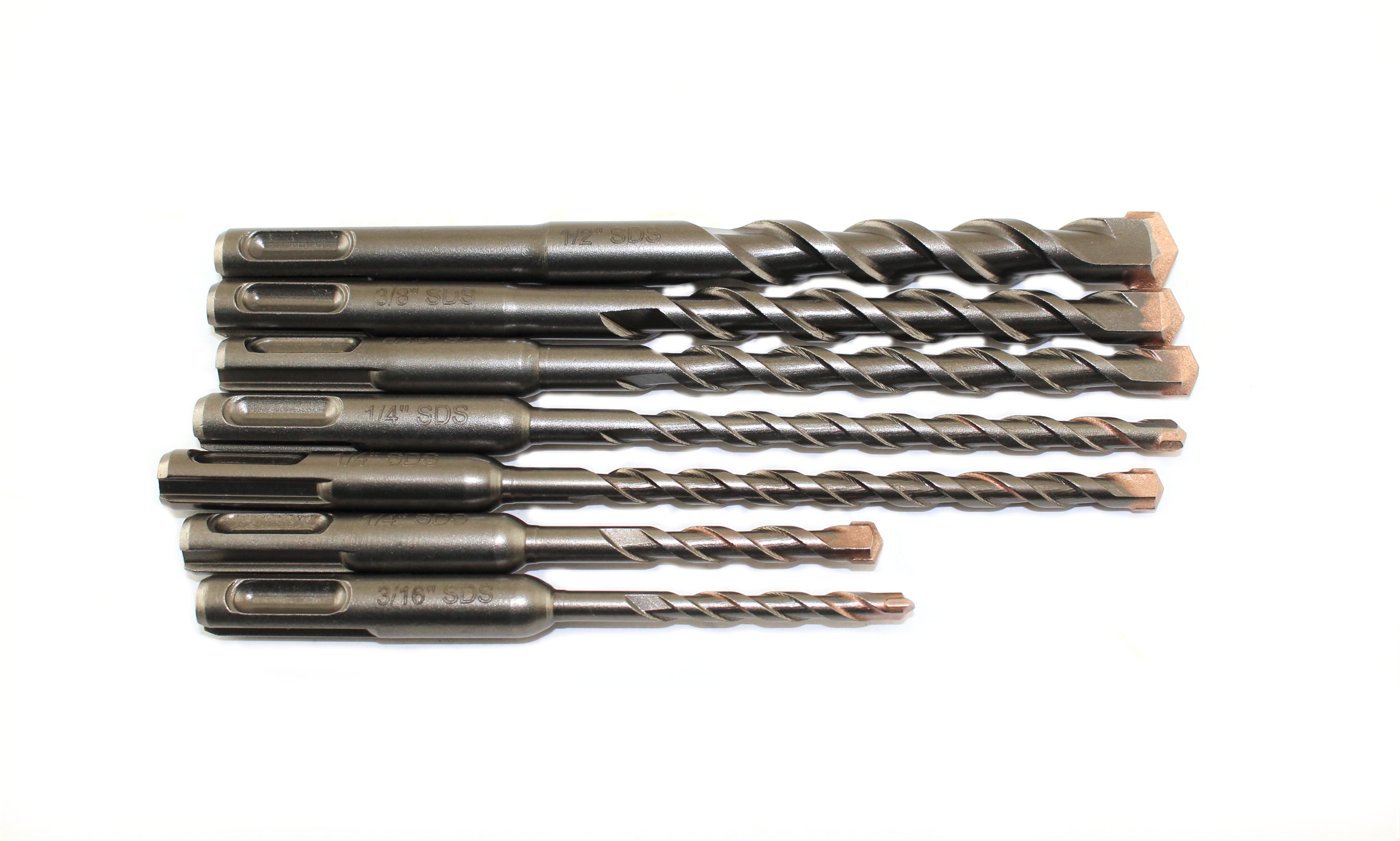 TEMO 7 pc Sds-Plus Rotary Hammer Drill Bit Set