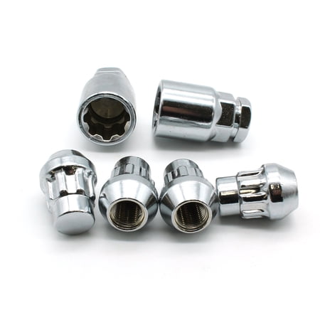 TEMO Anti Theft Wheel Lock Lugnut Key Set 12mm x 1.25 Thread Size (Pack of 4 + 2 Keys)