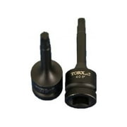 أداة إصلاح تلقائية TEMO IP40 مقاس 3 بوصات و76 مم ومقبس Torx Plus أسود بطول 6 نقاط ومحرك مربع مقاس 1/2 بوصة و12.7 مم