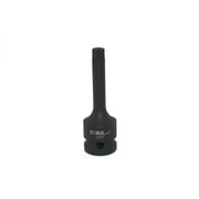 TEMO IP50 3 Inch 76 mm Long Black Impact Torx Plus 6 Point Socket Bit 1/2 Inch 12.7 mm Square Drive Auto Repair Tool