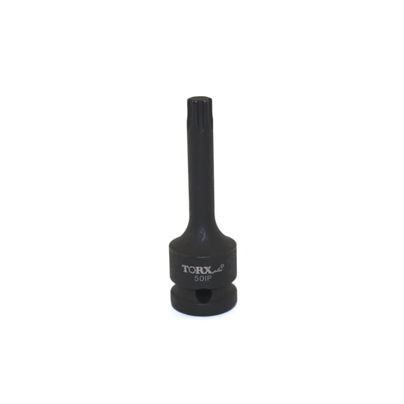 TEMO IP50 3 Inch (76 mm) Long Black Impact Torx Plus 6 Point Socket Bit 1/2 Inch (12.7 mm) Square Drive Auto Repair Tool