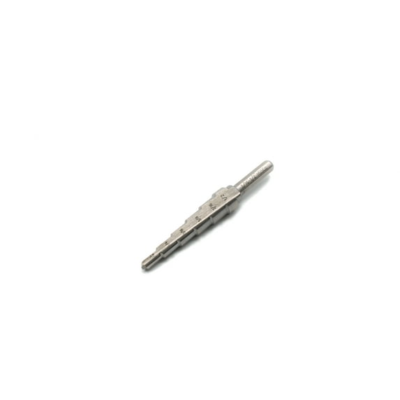 TEMO M35 Cobalt Step Drill Double Flute, 6 Size From 3/16 Inch (4.8 mm) To 1/2 Inch (12.7 mm), 1/4 Inch (6.4 mm) Hex Shank