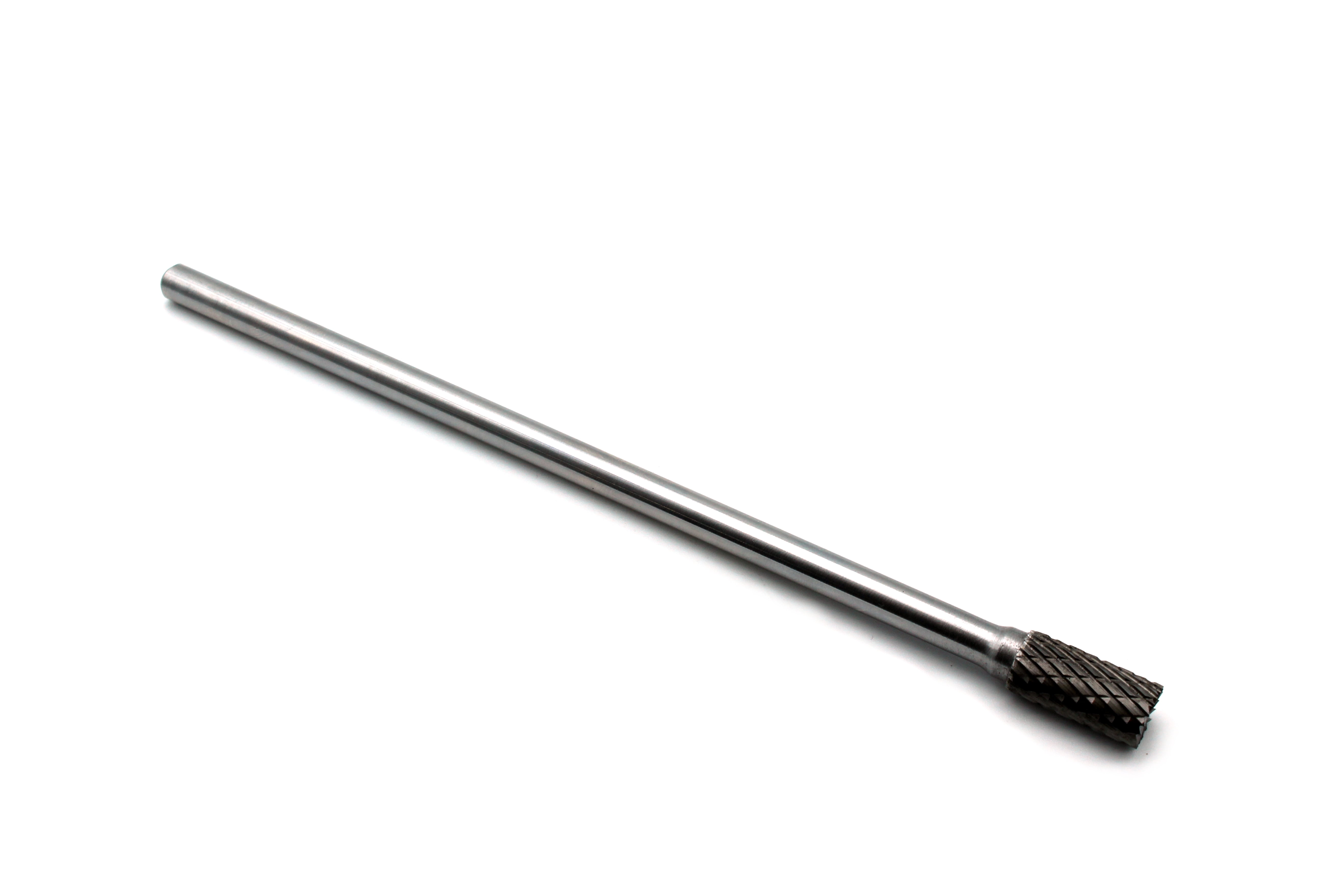 TEMO SB-3L6 Carbide Burr File - Aluminum Cut Cylinder Shape, 1/4" Shank, 6" Long