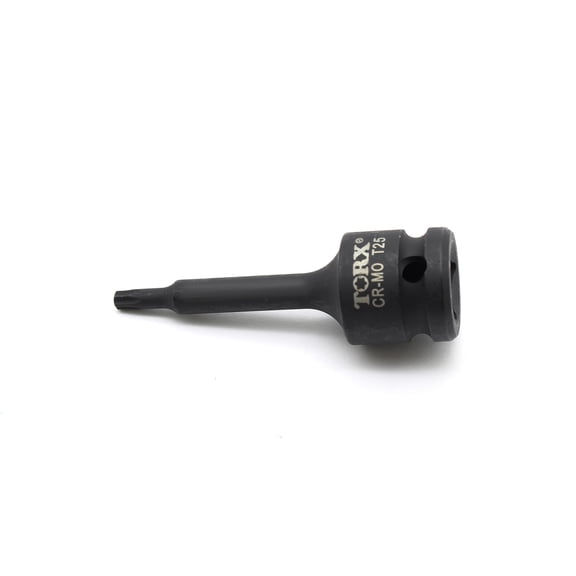 TEMO T25 3 inch Long Torx Star 6 Point Black Impact Bit Socket Auto Repair Tool 1/2 inch Square Drive