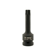 TEMO T55 3 بوصة 76 mm طويل توركس ستار 6 نقطة أسود تأثير بت المقبس أداة إصلاح السيارات 1/2 بوصة 12.7 mm محرك مربع