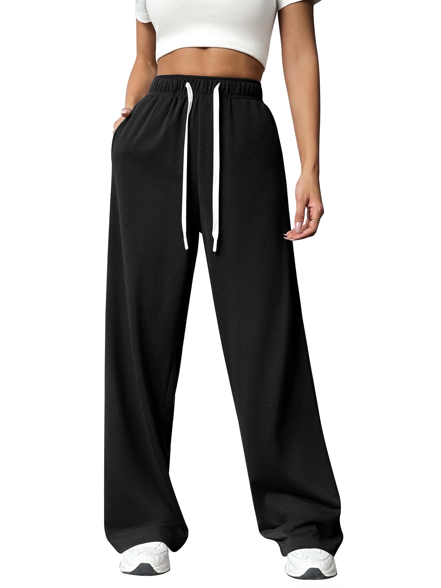 Fall Pants for Women Elastic Waistband Fall Pants for Women with Pockets Sweatants Women Autumn Thermal Pants Women Lounge Casual Winter Pants XXL