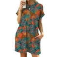 thumbnail image 1 of TEMOFON Dressy T Shirt Dress for Women Crew Neck Dresses Beach Sundress with Pockets Casual Short Sleeve Midi Dresses Womens Clothes Boho Floral Print Swing Vacation Holiday Summer Dresses, 1 of 9