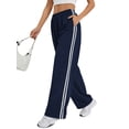 thumbnail image 1 of TEMOFON Sweatpants for Women Elastic Waistband Casual Sweatpants for Joggers with Pockets Wide Leg Blue Clothing M, 1 of 10