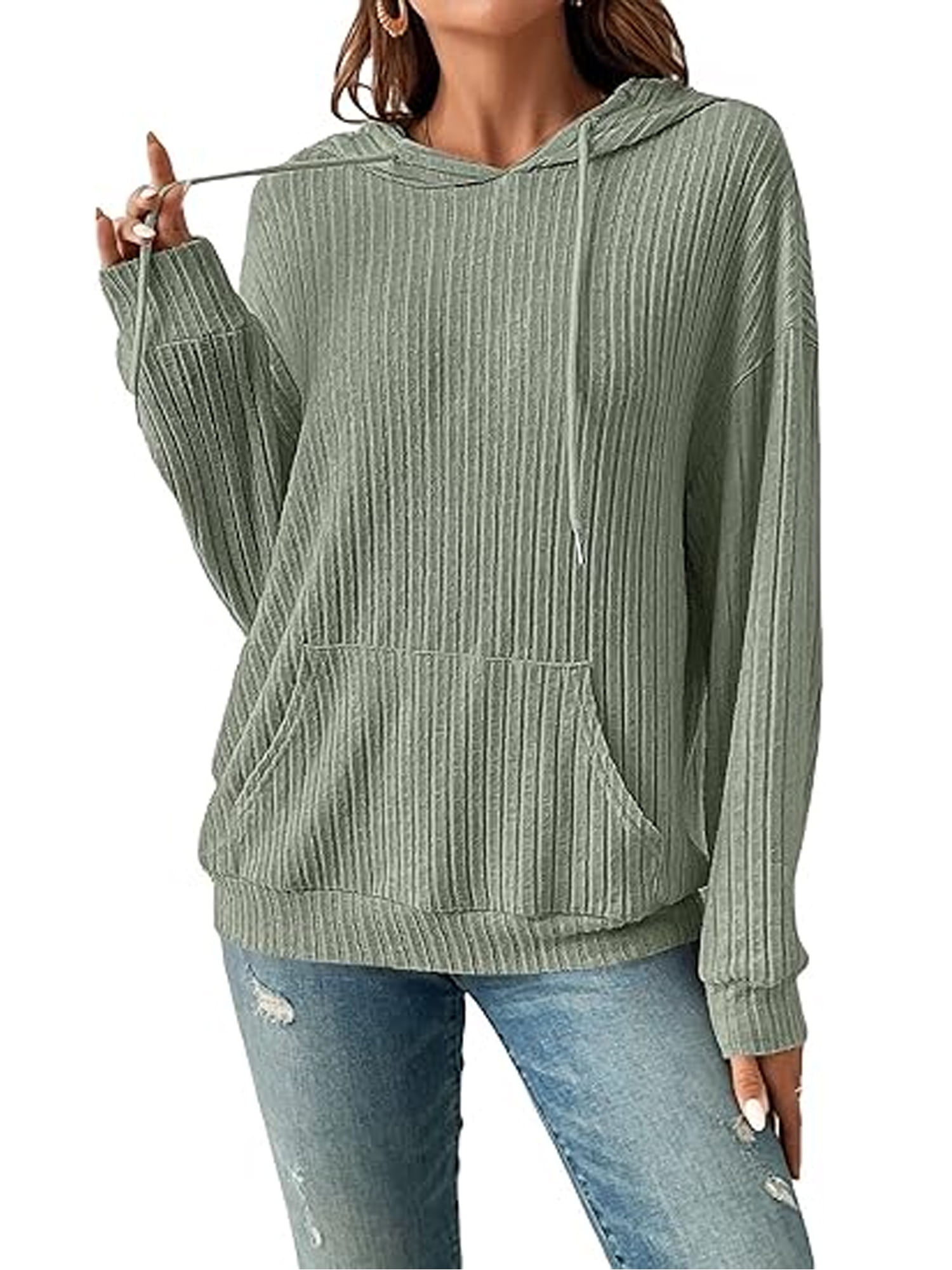 Ronuti Oversized Pullover Hoodie – Loose Fit Fashion Top for Women
